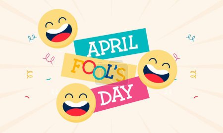 Illustration for Happy April Fools Day Vector Concept with Clown, Funny Hat, and Surprise Icons - Royalty Free Image