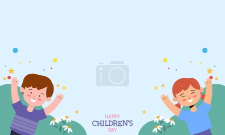 Happy World Children's Day with Copy Space Background