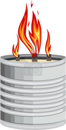 Illustration for Vector illustration of a trench candle - Royalty Free Image