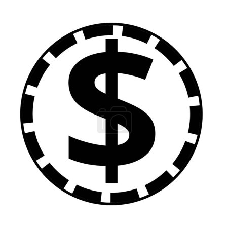 Téléchargez les photos : Illustration d'une image sur le thème du dollar en noir - en image libre de droit