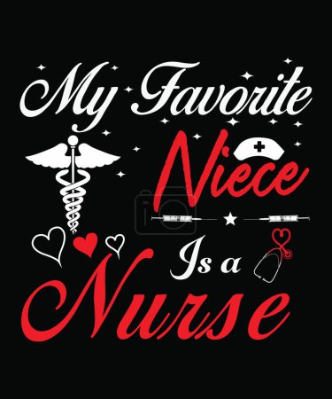 Illustration for Whether you're a nursing student, graduate, or simply passionate about the healthcare field, our Nursing School tee is a great way to show off your dedication and pride. - Royalty Free Image