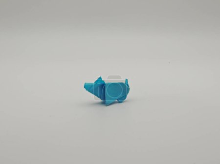 Photo for Origami of a little blue pig. High quality photo - Royalty Free Image