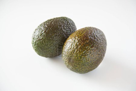 Avocado fruit on white background  