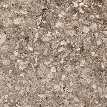 Photo for Natural brown terrazzo chips stone texture background, stoneware flooring, mosaic pattern, vitrified polished interior exterior floor and wall tiles, quartz chips mosaics - Royalty Free Image