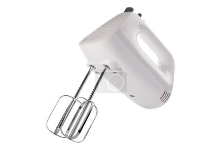 Foto de Mezclador eléctrico de mano aislado sobre fondo blanco. Electrodomésticos de cocina para cocinar - Imagen libre de derechos