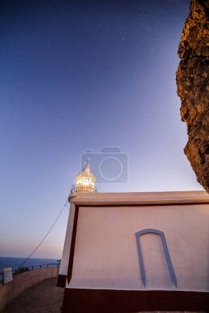 Photo for Albir lighthouse under the stars - Royalty Free Image