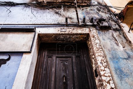 Photo for Burned door in the old town of Villajoyosa - Royalty Free Image