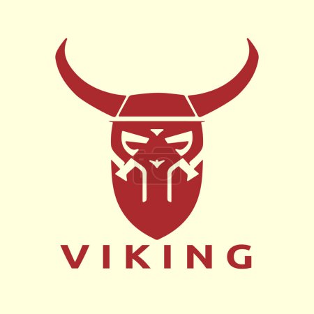 Ilustración de Plantilla de vector de diseño de logotipo vikingo. Fácil personalizable y editable. - Imagen libre de derechos