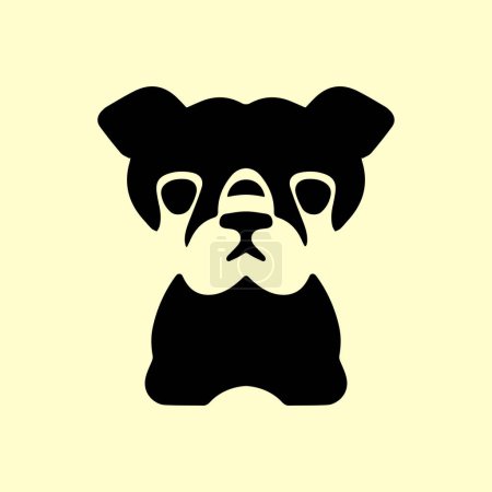 Illustration for Bulldog logo design icon symbol template. Bulldog logo design vector  illustration. - Royalty Free Image