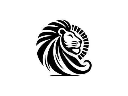 Illustration for Lion logo design vector template. lion head logo design icon symbol vector illustration. - Royalty Free Image