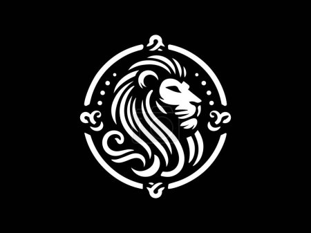 Illustration for Lion logo design vector template. lion head logo design icon symbol vector illustration. - Royalty Free Image