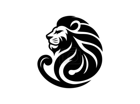 Illustration for Lion logo design vector template. lion head logo design icon vector illustration. - Royalty Free Image