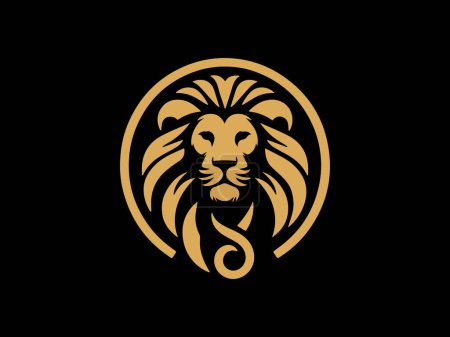 Illustration for Lion logo design vector template. lion head logo design icon vector illustration. - Royalty Free Image