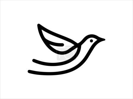 Téléchargez les illustrations : Illustration vectorielle d'icône de logo d'oiseau. - en licence libre de droit
