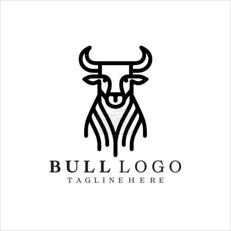 Bull Logo Design Icon Symbol Vector Template