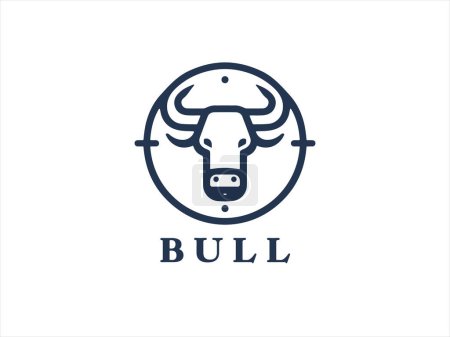  Bull Head Logo Design Icon Symbol Vector Template