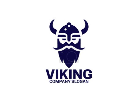 Viking Head Logo Design Icon Symbol Vektorvorlage.