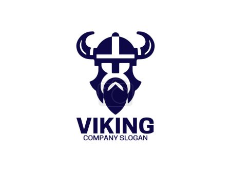 Viking Head Logo Design Icon Symbol Vector Template.
