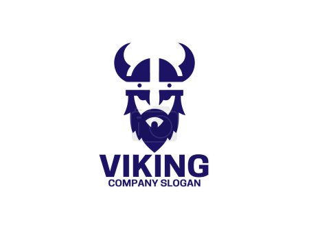 Viking Head Logo Design Icon Symbol Vektorvorlage.
