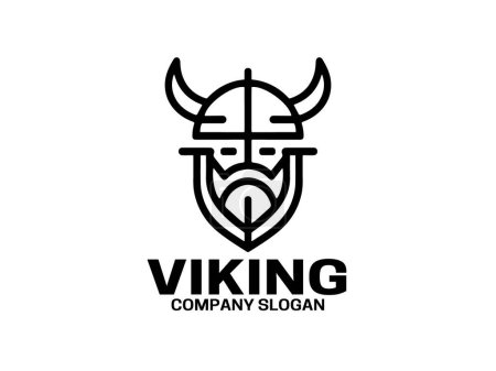 Design-Vorlage für Wikinger-Logo.