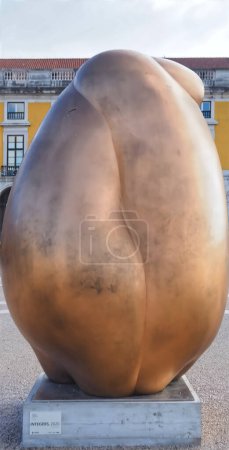 Photo for Rare earth sculpture by Tony Cragg named Integers in Lisbon Portugal - Royalty Free Image