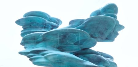 Photo for Rare earth sculpture by Tony Cragg named runner of view in Lisbon Portugal - Royalty Free Image