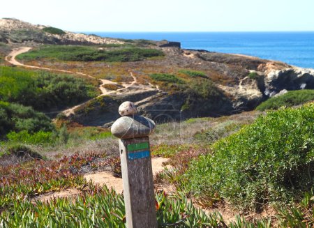 Téléchargez les photos : Merveilleuse randonnée du sentier des pêcheurs nommé Rota Vicentina à travers la belle nature du Portugal - en image libre de droit