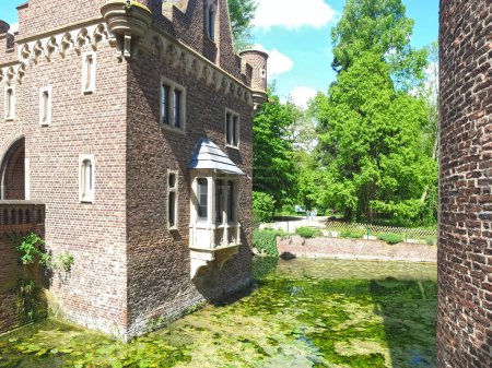 Impressive german water castle named Schloss Pfaffendorf in Bergheim Germany