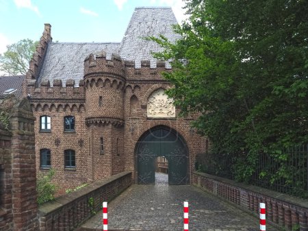 Impressive german water castle named Schloss Pfaffendorf in Bergheim Germany