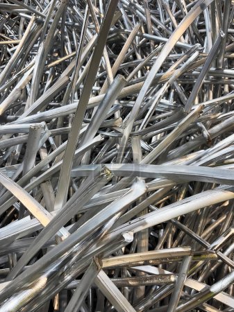 Photo for Pure aluminium recycled from power cables. High quality photo - Royalty Free Image