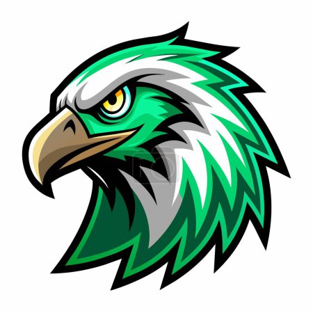 Foto de Una cabeza de águila verde y blanca - Imagen libre de derechos