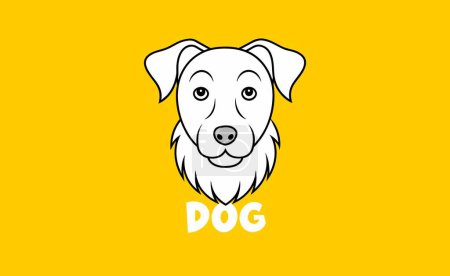 Foto de Diseño logo perro raza perro amarillo de bulldog francés - Imagen libre de derechos