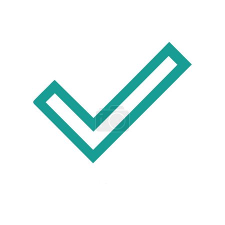 Foto de Icono de marca de verificación aislado en el fondo blanco, icono de signo de marca de verificación, vector, ilustración - Imagen libre de derechos