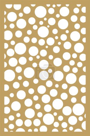 Illustration for Decorative laser cut panel template with abstract texture. vector illustration of laser cutting or engraving panels in the form of round holes, stencil or die for fretwork - Royalty Free Image