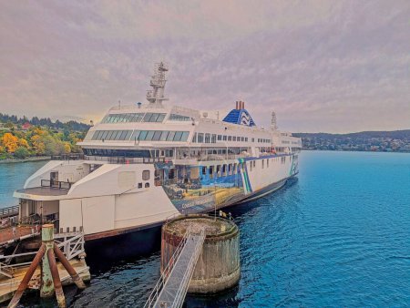 Photo for BC Ferries Docked on the terminal waiting for the Passenger for getting boarded - Royalty Free Image
