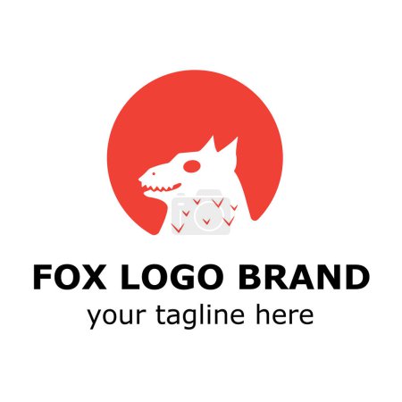 Photo for The fox logo design is simple and attractive. Suitable for companies and brands - Royalty Free Image