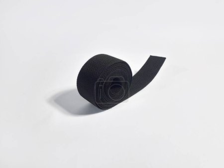Photo for Black webbing strap with white background 2 - Royalty Free Image