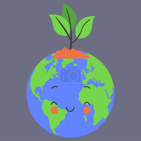 Illustration for Planet globe, vector illustration, flat design - Royalty Free Image