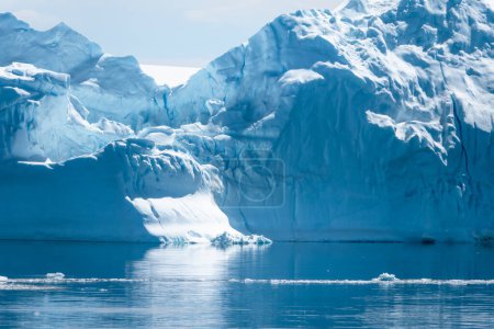 Photo for Closeup of big blue icebergs in the Weddell sea near the Snow Hill island, Antarctica - Royalty Free Image