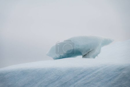 Photo for Closeup of the ice structure formed on top of the iceberg - Royalty Free Image