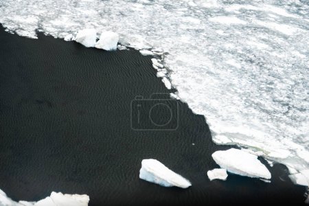 Photo for Aerial view of the icebergs calved from the Ross Ice Shelf of Antarctica - Royalty Free Image