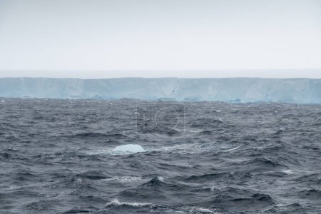 Téléchargez les photos : Le plus grand iceberg du monde A23a photographié du bateau de croisière au sud de l'île Clarence, mer de Weddell, Antarctique - en image libre de droit