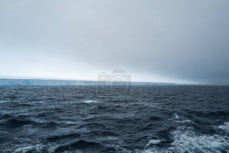 Photo for View of the endless iceberg, largest iceberg in the world A23a of over 4,000 square kilometers in size - Royalty Free Image