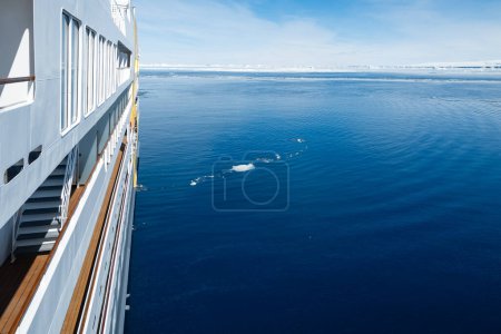 Photo for View of the Antarctic scenery from the cruise ship: Weddell Sea and the James Ross Islands group in the background - Royalty Free Image