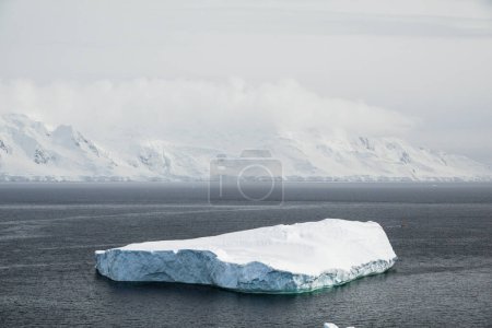 Foto de Gran iceberg tabular de la costa de la Isla Dos Hummock, Antártida - Imagen libre de derechos