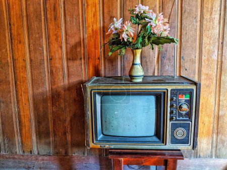 Photo for Old model tube television that still works - Royalty Free Image