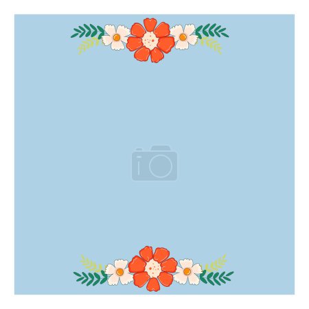 Illustration for Floral greeting card template design. - Royalty Free Image
