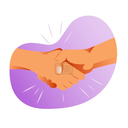 Illustration for Handshake vector flat icon. Isolated hand shake emoji illustration - Royalty Free Image