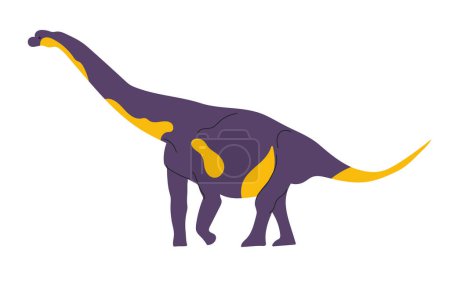 Ilustración de Ilustración vectorial de Brachiosaurus aislada sobre fondo blanco. Dinosaurios del período Jurásico. - Imagen libre de derechos