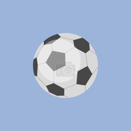 Illustration for Soccer ball icon. Flat illustration. Soccer ball vector icon isolated on a blue background. - Royalty Free Image